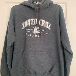 Men’s Santa Cruz Small Gray Surf Hoodie